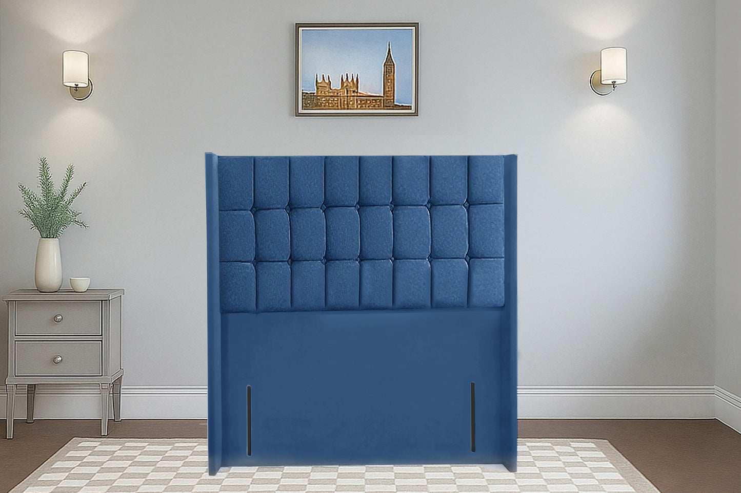 Cube Wingback Bed with Headboard