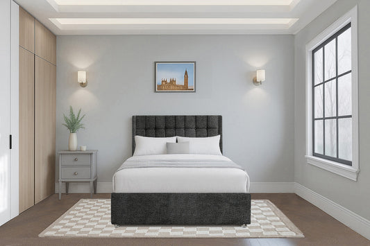Contemporary Cube Wingback Headboard