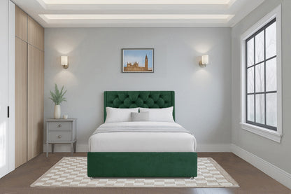 Classic Chesterfield Wingback Upholstered Headboard