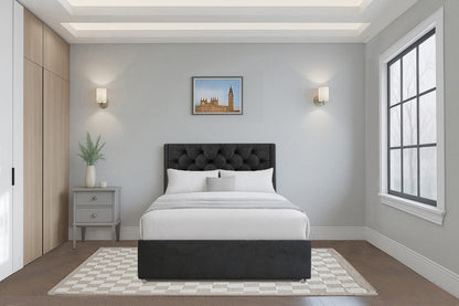 Classic Chesterfield Wingback Upholstered Headboard