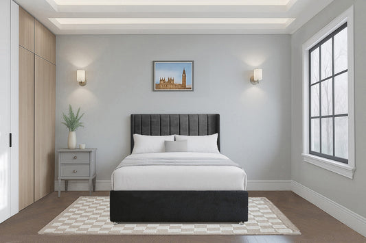 Modern Vertical HB Wingback Upholstered Headboard