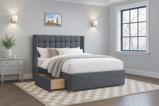 Contemporary Cube Wingback Headboard