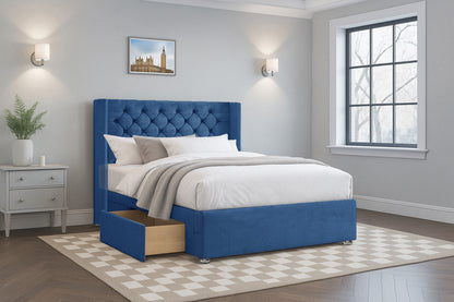 Classic Chesterfield Wingback Upholstered Headboard