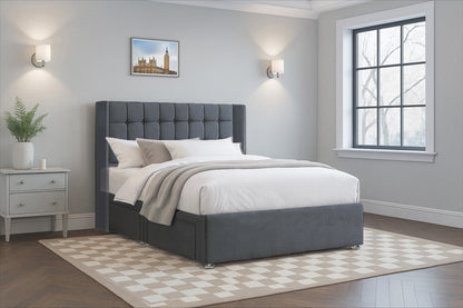 Contemporary Cube Wingback Headboard