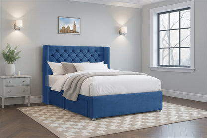 Classic Chesterfield Wingback Upholstered Headboard