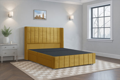 Luxury Vertical Line HB FB Wingback Bed Frame
