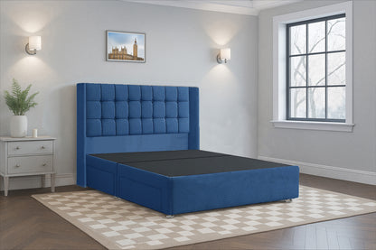 Luxury Cube HB Wingback Bed Frame
