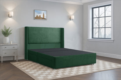 Plain HB Wingback Upholstered Bed Frame