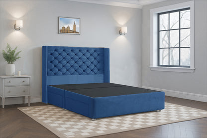 Deluxe Chesterfield HB Wingback Upholstered Bed Frame