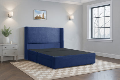 Plain HB Wingback Upholstered Bed Frame