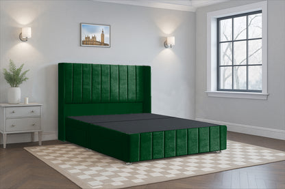 Luxury Vertical Line HB FB Wingback Bed Frame