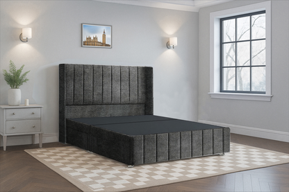Luxury Vertical Line HB FB Wingback Bed Frame