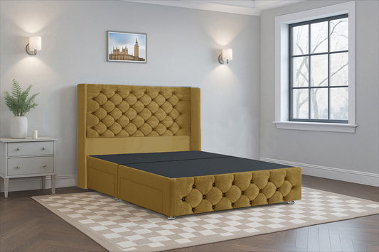 Classic Chesterfield Wingback Bed Frame (HB + FB)