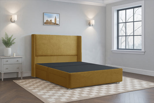 Plain HB Wingback Upholstered Bed Frame