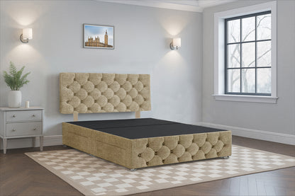 Bulgaria Premium Divan Bed Frame with Hardboard Base & Storage Drawers- Mattress Optional