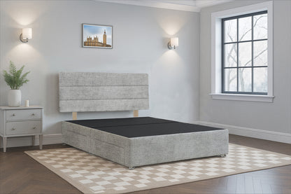 Denmark Divan Bed Frame with Hardboard Base & Storage Drawers – Storage and Mattress Optional