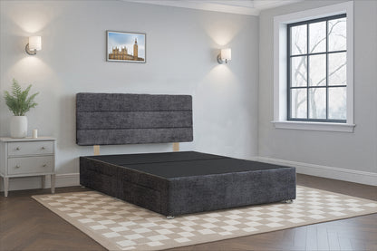 Denmark Divan Bed Frame with Hardboard Base & Storage Drawers – Storage and Mattress Optional