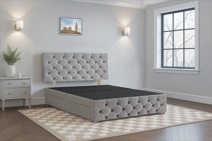 Bulgaria Premium Divan Bed Frame with Hardboard Base & Storage Drawers- Mattress Optional