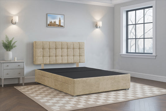 Andorra Premium Divan Bed Frame with Hardboard Base & Storage Drawers – Mattress Optional