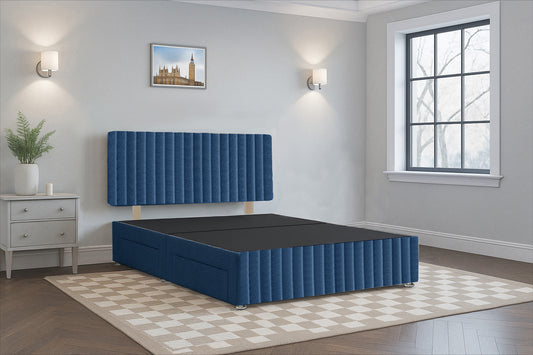 Armenia Luxury Divan Bed Frame with Hardboard Base & Storage Drawers