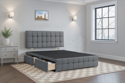 Austria Premium Divan Bed Frame with Hardboard Base & Storage Drawers