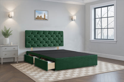 Croatia Divan Bed Frame with Hardboard Base & Storage Drawers