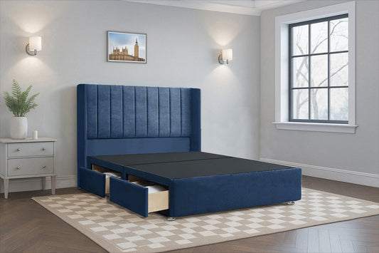 Vertical Wingback Headboard (HB) Bed Frame
