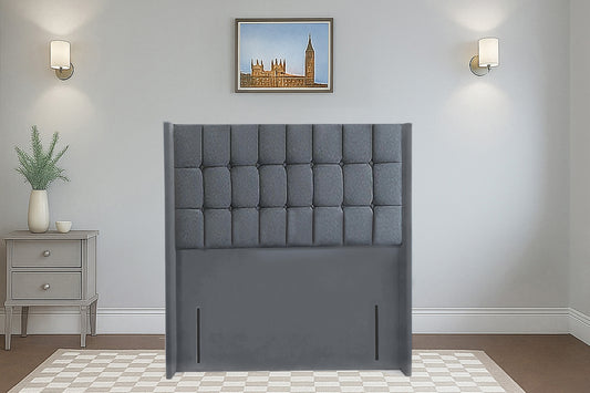 Cube Wingback Bed with Headboard
