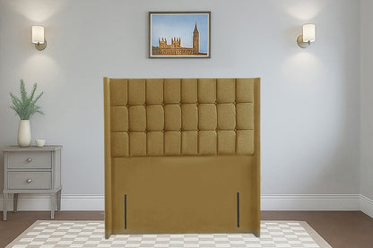 Cube Wingback Bed with Headboard